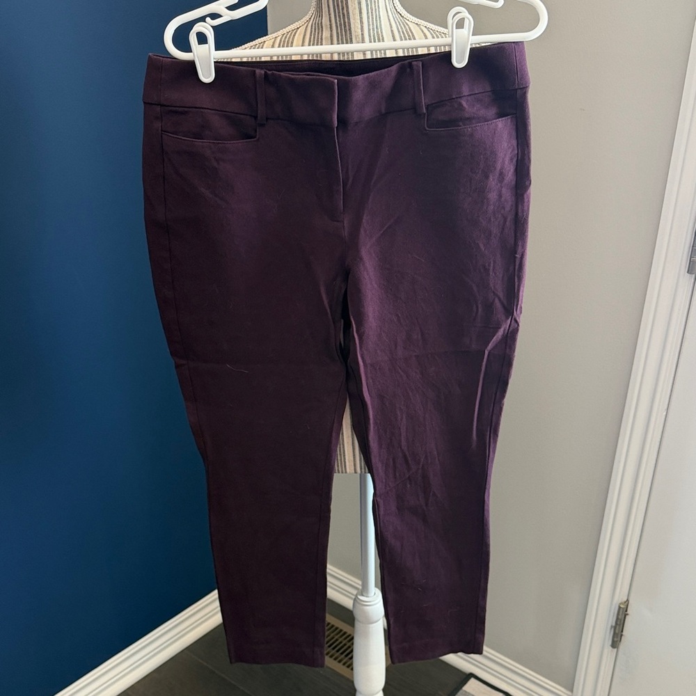 LOFT Purple Skinny Dress Pants